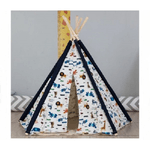 Trade Shop Traesio-tenda Per Animali Domestici Cani Gatti Lavabile Cuccia In Tela Cotone 50x50x70cm -