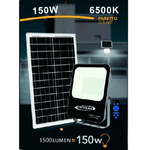 Trade Shop Traesio-faretto Faro Led Solare 150 Watt Con Telecomando Ip65 Luce Fredda 6500k Fso-150w -