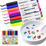 Trade Shop Traesio-set 12 Pennarelli Magici Pittura Ad Acqua Penna Galleggiante Lavabile Bambini -