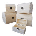 Trade Shop Traesio-set 5 Scatole In Legno Bauletto Decoupage Portagioie Matrioska Scatola Cofanetto -