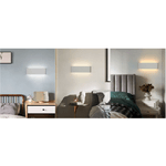 Trade Shop Traesio-applique Muro Led 15 W Doppia Emissione Di Luce Bianco Rettangolare Moderno E57 -