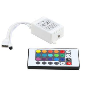 Trade Shop Traesio-controller Dimmer Con Telecomando Per Strisce Strip Led Rgb 5050 24 Tasti -