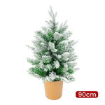 Trade Shop Traesio-albero Di Natale Mini Effetto Innevato Dim. 90 Cm Sintetico Alberello Con Vaso -