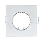 Trade Shop Traesio-porta Faretto Portafaretto Quadrato Incasso Bianco Lampada Led Gu10 63mm -