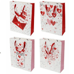 Trade Shop Traesio-set 6 Buste Regalo Sacchetto San Valentino 25.5x33x10cm 71088 Fantasie Assortite -