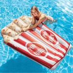 Trade Shop Traesio-materassino Isola Gonfiabile Stampa Pop Corn In Pvc Mare Piscina 178 X 124 Cm -