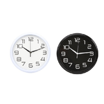 Trade Shop Traesio-orologio Da Parete Muro Analogico Per Cucina Stanza Casa 30cm Bianco Nero 186866 -