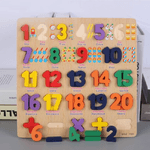 Trade Shop Traesio-puzzle Numeri 3d Giocattolo Educativo Bambini Puzzle Legno Matematica 29.5x29.5 -