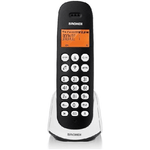 Trade Shop Traesio-telefono Cordless Brondi Adara Bianco Nero Retroilluminato Con Sveglia Vivavoce -