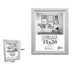 Trade Shop Traesio-cornice Per Fotografie Quadri Tele Poster Portafoto 15x20cm Modello Silver 71615 -