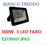 Trade Shop Traesio-faro Faretto A Led 150w Watt Nero Ip65 Da Esterno Con 3 Led Alta Potenza Bianco -