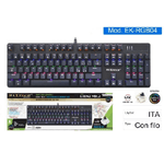 Maxtech-tastiera Gaming Meccanica Layout Italiano Retroilluminato Led Rgb Filo Ek-rgb04 -