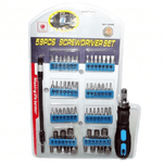 Trade Shop Traesio-kit Set 58 Pezzi Torx Cacciaviti Punte Inserti Bussola Ph Pz Intercambiabili -