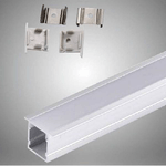 Trade Shop Traesio-profilo In Alluminio Da 2 Mt Incasso Con Copertura Opaca Per Strip Led Al-16 -