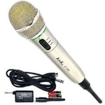 Trade Shop Traesio-microfono Wireless E Con Cavo Filo 2 In 1 Per Karaoke Cantare 309 -