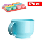 Trade Shop Traesio-set 2 Pz Tazza Latte Mug Jumbo Sweet Tazzoni 570 Ml In Plastica Colorata 12479j9 -