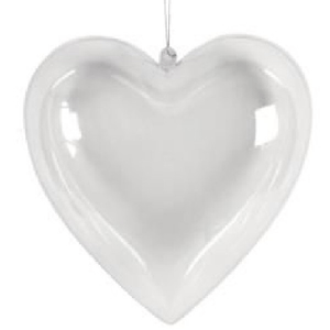 Trade Shop Traesio-cuore In Plastica Trasparente Scatolina Per Decoupage Decoro San Valentino 16cm -