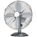 Trade Shop Traesio-ventilatore Da Tavolo 3 Pale Diametro 40 Cm 3 Velocita' Base Tonda Griglia Raggi -