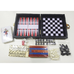 Trade Shop Traesio-set 6in1 Scacchi Dama Domino Backgammn Giochi Da Tavolo Societa' Viaggio Travel -