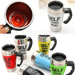 Trade Shop Traesio-tazza Bicchiere Automescolante Self Stirring Mug Per Cappuccino Latte Colazione -