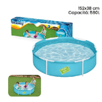 Trade Shop Traesio-piscina Fuori Terra Steel Pro Frame Rotonda Da 152x38 Cm 580lt Per Bambini 56283 -