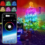 Trade Shop Traesio-luci Natalizie A Strisce Led App 10mt Usb Bluetooth Decorative Per Albero Natale -