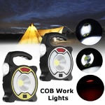 Trade Shop Traesio-torcia Led Cob Emergenza Luce Faro Da Lavoro Ricaricabile Con Pannello Solare -