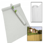 Trade Shop Traesio-recinzione Giardino Frangivista Per Balcone Canniccio Pvc Bianco Esterno 1,5x3mt -