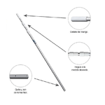 Trade Shop Traesio-asta Manico Telescopico Da 360 Cm In Allumino Per Retino Pulizia Piscina 42399 -