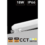 Trade Shop Traesio-tubo Led Plafoniera Lineare Da 60cm 18watt Ip66 Cct 4000k-5000k-6500k Yl18-60-3c -