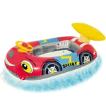 Trade Shop Traesio-canotto Gonfiabile Auto Gioco Per Bambini Con Volante 100x62x25 Cm Mare Piscina -