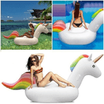 Trade Shop Traesio-unicorno Gonfiabile Gigante Isola Materassino Mare Piscina Maxi 224x164 Cm -