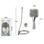 Cleafe-kit Doccetta Doccino Soffione Doccia Bagno Laccio 1,8 Mt Staffa 59171 Quadrata -