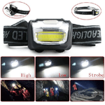 Trade Shop Traesio-torcia Frontale Cob Da 3w 110lmn A Led Per Trekking Sport Lavoro Ricaricabile -