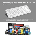 Trade Shop Traesio-tastiera Bluetooth Per Pc Samsung Smartphone Apple Tablet Ipad Wireless Keyboard -