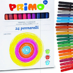 Trade Shop Traesio-confezione 24 Pennarelli Colorati Scuola Disegno Bambini Con Punta Sottile Fine -