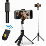 Trade Shop Traesio-treppiede 3in1 Selfie Stick Bluetooth Asta Estensibile Con Telecomando Portatile -