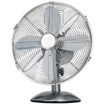 Trade Shop Traesio-ventilatore Industriale Da Tavolo 3 Pale Diametro 30 Cm 3 Velocita' Base Tonda -