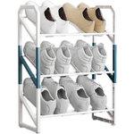 Trade Shop Traesio-scarpiera Scaffale Organizer Salvaspazio A 3 Ripiani Scarpe Impilabile 53x45x18c -