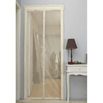 Trade Shop Traesio-zanzariera Magnetica Universale 120 X 220 Cm Magneti Tenda Colore Panna Beige -