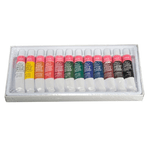 Trade Shop Traesio-set 12 Colori A Tempera Con 3 Pennelli Kit Da Disegno Pittura Artistica Scuola -