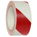 Trade Shop Traesio-nastro Adesivo Ultra Resistente Segnaletico Cantiere Bianco Rosso 4,8cm X 20mt -