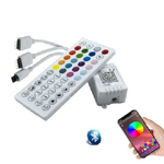 Trade Shop Traesio-centralina Musicale Per Strisce Led Rgb Bluetooth 2 Connettori Te-rgb3 Telecomando -