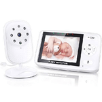 Trade Shop Traesio-baby Monitor Videocamera Schermo 3.5" Wireless Con Fotocamera Visione Notturna -