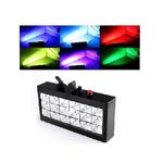 Trade Shop Traesio-strobo 18 Led Luce Rgb Proiettore Faro Effetto Dj Controllo Musicale Regolabile -