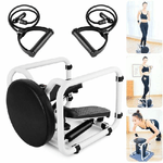 Trade Shop Traesio-mini Stepper Multifunzione Con Bande Elastici Di Resistenza Seduta Fitness Casa -