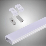 Trade Shop Traesio-profilo In Alluminio 2 Mt Slim Con Copertura Opaca Per Strip Led Strisce Al-14 -