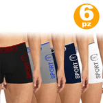 Trade Shop Traesio-6 Pezzi Boxer Uomo L/xl Comodi Parigambe Colori Assortiti Mutande Slip -