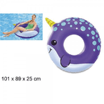 Trade Shop Traesio-ciambella Salvagente Gonfiabile Narvalo Unicorno Di Mare 101cm Piscina Estate Mare -