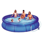 Trade Shop Traesio-piscina Gonfiabile Tonda 366 X 76 Cm Pompa Filtrante E Kit Di Riparazione -